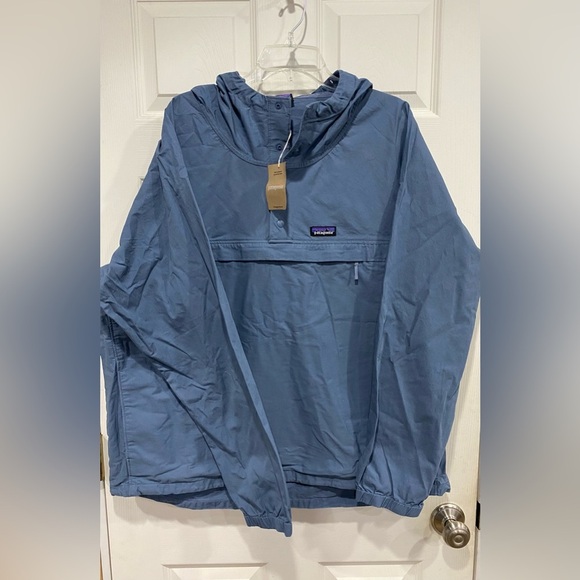 Patagonia Other - Patagonia Men's XL Funhoggers Anorak Pullover Hoodie Utility Blue Cotton NWT